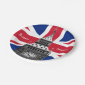 British Flag & Big Ben - Londen, VK/sportfans Papieren Bordje (Gekanteld)