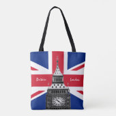 British Flag & Big Ben - Londen, VK/sportfans Tote Bag (Achterkant)