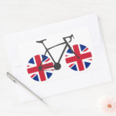 British Flag Cycling Rechthoekige Sticker (Envelop)