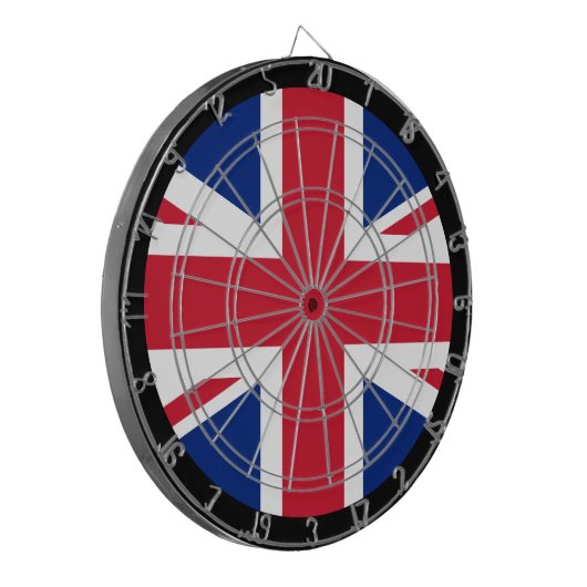 British Flag Dartboard & United Kingdom / game Dartbord (Voorkant Links)