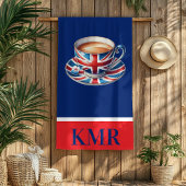 British Flag English Teacup Monogram Strandlaken
