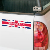 British Flag & Gibraltar Text Bumpersticker (Op Truck)