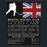 British Flag, Hockey Player, Camp Adverteren Flyer<br><div class="desc">Britse vlag,  hakkeyspeler,  kamp Adverteren brochures door de winkel van het Visitekaartje.</div>