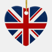 British Flag Kerstversier Keramisch Ornament (Voorkant)
