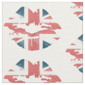 British Flag Lips Fabric Stof (Close Up)