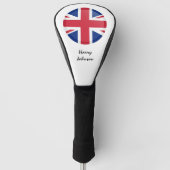 British Flag & Monogrammed Golf Clubs Hoesjes Vere Golfheadcover (Voorkant)