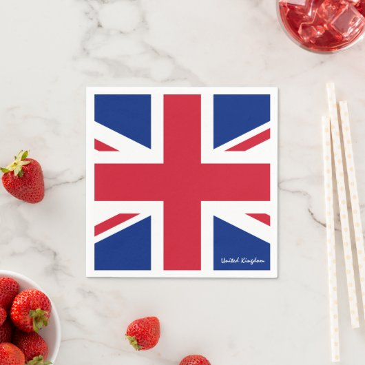 British Flag Napkins, Verenigd Koninkrijk /union j Servet (Insitu)