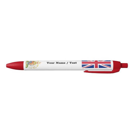 British Flag Pen, United Kingdom / Union Jack Zwarte Inkt Pen (Bodem)