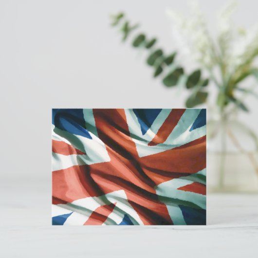 British Flag Pop Art Briefkaart (Staand voorkant)