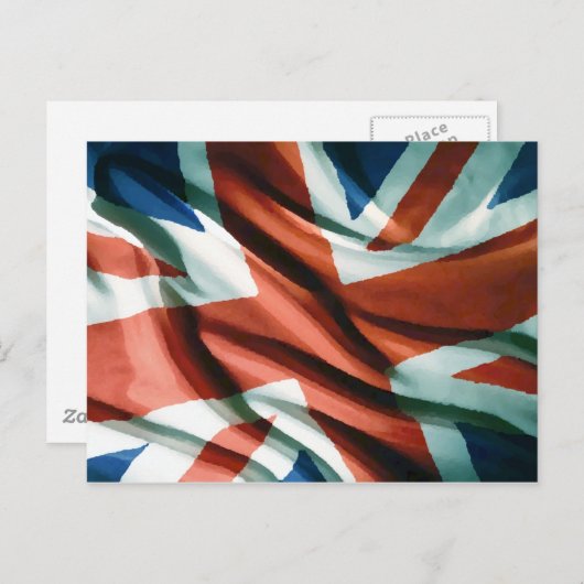 British Flag Pop Art Briefkaart (Voorkant / Achterkant)