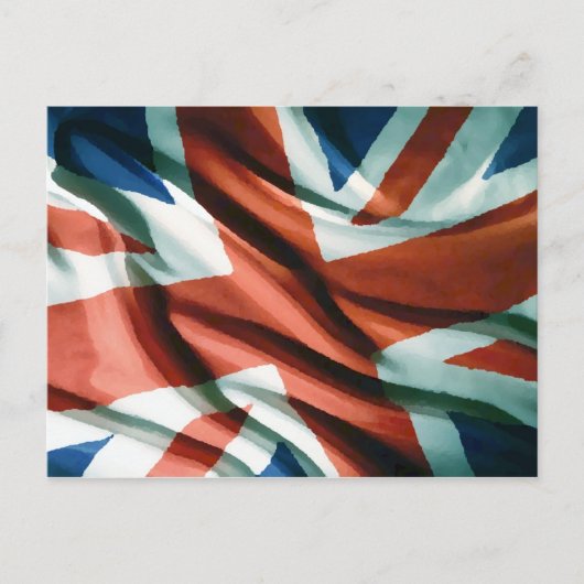 British Flag Pop Art Briefkaart (Voorkant)