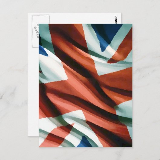 British Flag Pop Art Briefkaart (Voorkant / Achterkant)