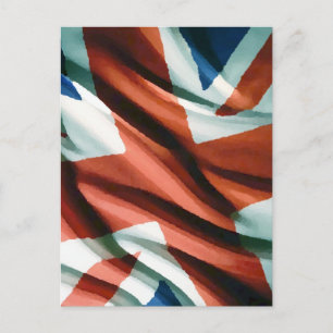 British Flag Pop Art Briefkaart