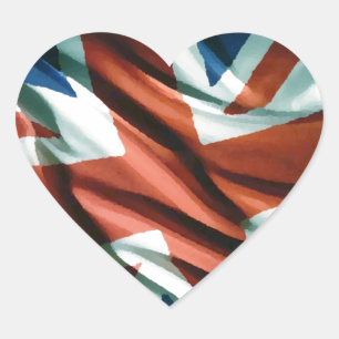 British Flag Pop Art Hart Sticker
