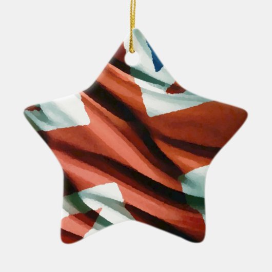 British Flag Pop Art Keramisch Ornament (Voorkant)
