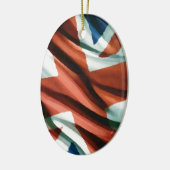 British Flag Pop Art Keramisch Ornament (Links)