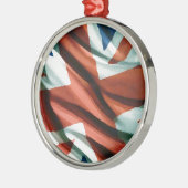 British Flag Pop Art Metalen Ornament (Links)