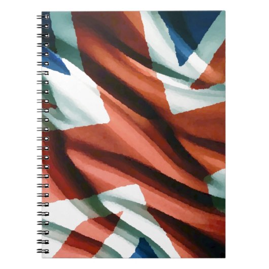 British Flag Pop Art Notitieboek (Voorkant)