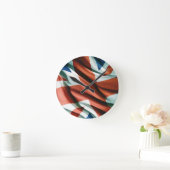 British Flag Pop Art Ronde Klok (Huis)