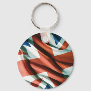 British Flag Pop Art Sleutelhanger