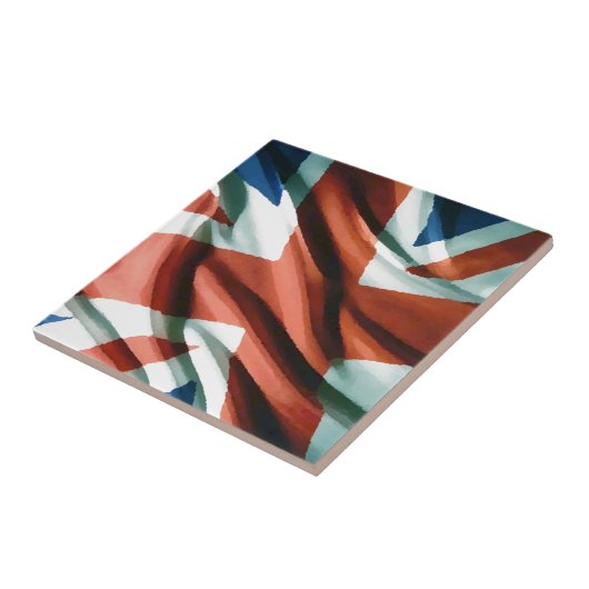 British Flag Pop Art Tegeltje (Zijkant)