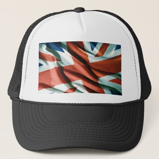 British Flag Pop Art Trucker Pet (Voorkant)