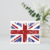 British Flag Punk Grunge Briefkaart (Staand voorkant)