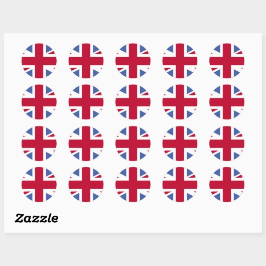 BRITISH FLAG RONDE STICKER (Vel)