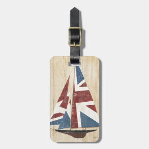 British Flag Sailboot Bagagelabel
