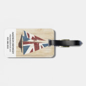 British Flag Sailboot Bagagelabel (Achterkant horizontaal)