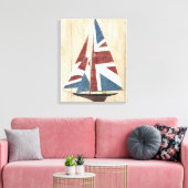 British Flag Sailboot Canvas Afdruk (Insitu (Woonkamer))