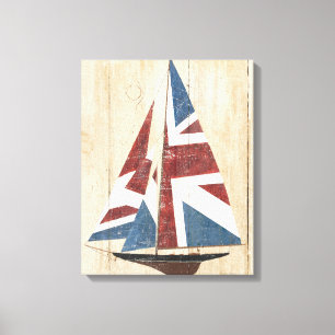 British Flag Sailboot Canvas Afdruk