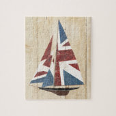 British Flag Sailboot Legpuzzel (Verticaal)