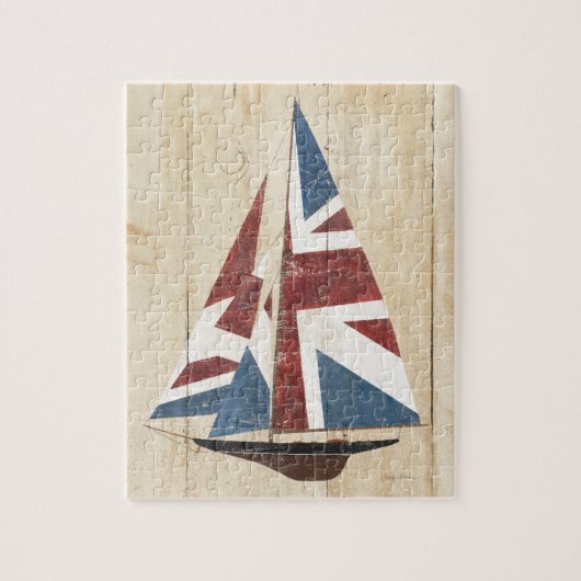British Flag Sailboot Legpuzzel (Verticaal)