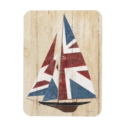 British Flag Sailboot Magneet (Verticaal)