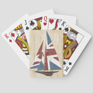 British Flag Sailboot Pokerkaarten