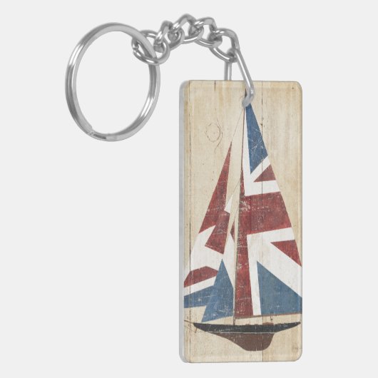 British Flag Sailboot Sleutelhanger (Voorkant Links)