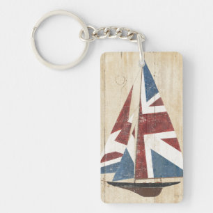 British Flag Sailboot Sleutelhanger