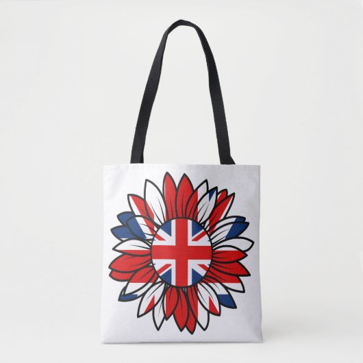 British Flag Sunflower Design Women's Tote Bag (Voorkant)