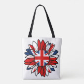 British Flag Sunflower Design Women's Tote Bag (Achterkant)