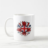 British Flag Sunflower Distressed Design Koffiemok (Links)