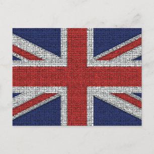British Flag Tattered Briefkaart