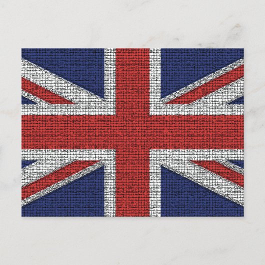 British Flag Tattered Briefkaart (Voorkant)