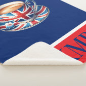 British Flag Teacup Monogram Sherpa Deken (3/4)