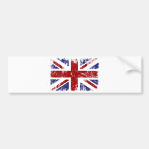 British Flag Union Jack Punk Grunge Bumpersticker