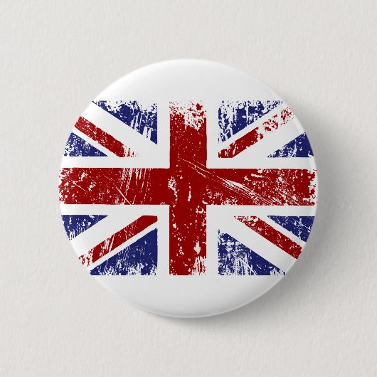 British Flag Union Jack Punk Grunge Ronde Button 5,7 Cm (Voorkant)