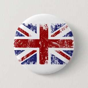 British Flag Union Jack Punk Grunge Ronde Button 5,7 Cm