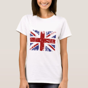 British Flag Union Jack Punk Grunge T-shirt