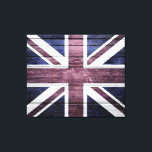 British Flag  Wood Canvas Afdruk<br><div class="desc">British Flag  Wood Het ontwerp is beschikbaar op andere producten.</div>