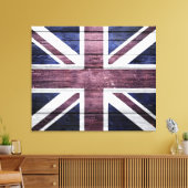 British Flag  Wood Canvas Afdruk (Insitu (Woonkamer))